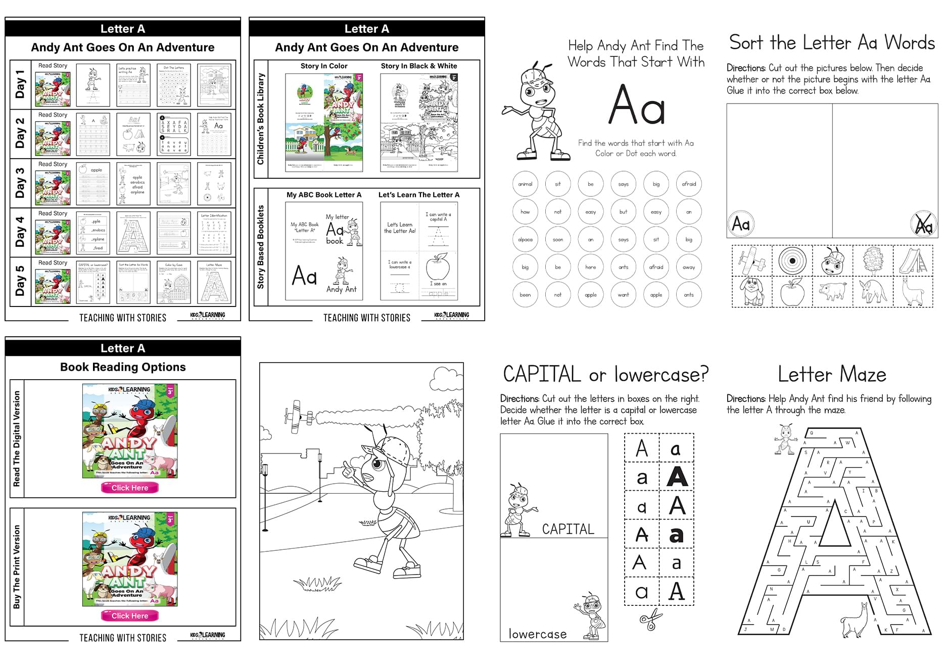 Letter A Weekly Lesson Plan